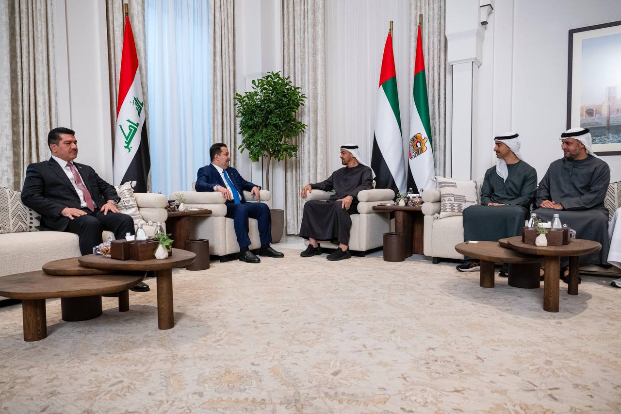 رئيس  الوزراء محمد شياع السوداني يبحث مع رئيس دولة الإمارات العربية المتحدة العلاقات الثنائية وتطورات الاوضاع في المنطقة