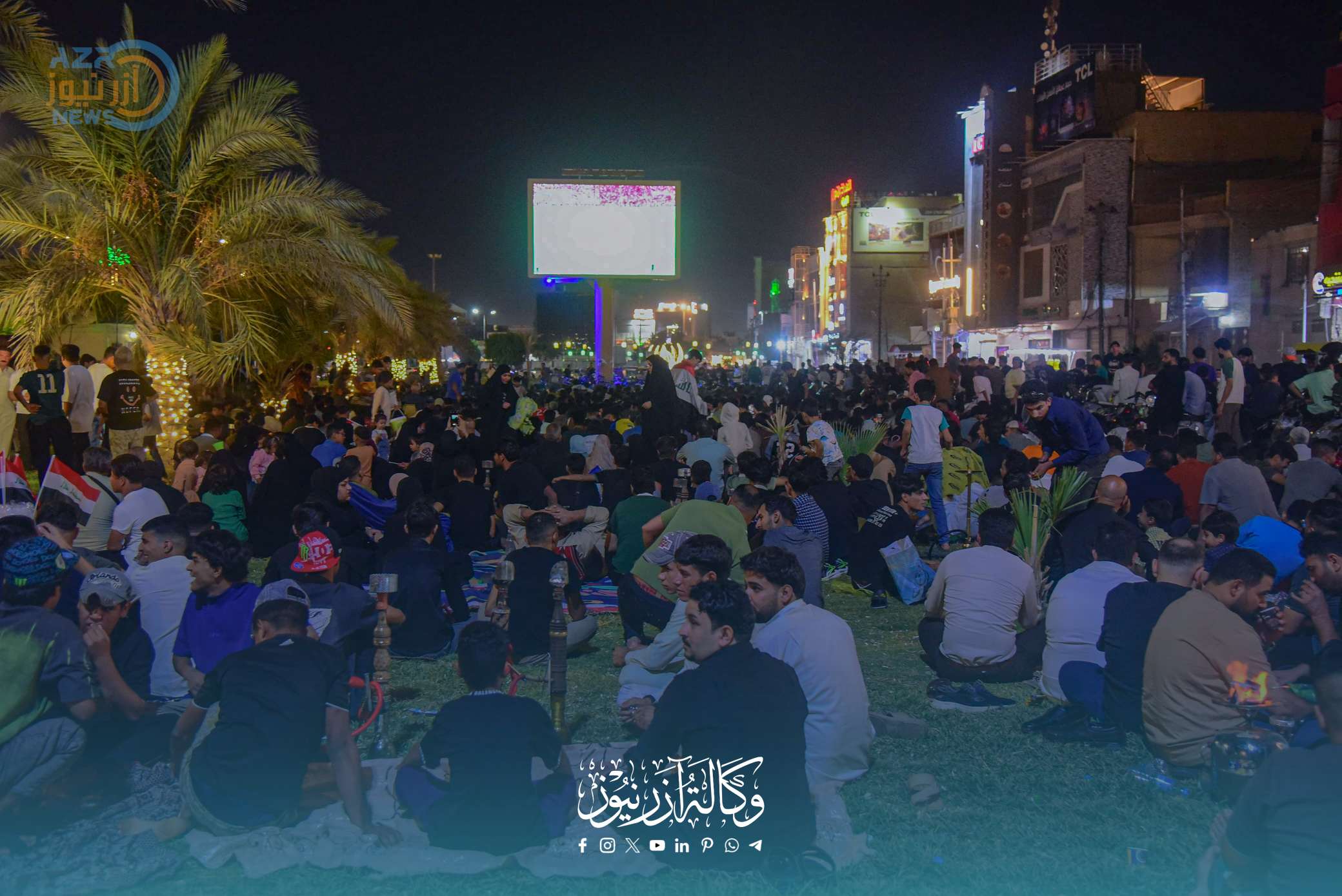 جماهير كربلاء تتألق في أجواء النصر وشبابها يجتمعون على حب الوطن والرياضة