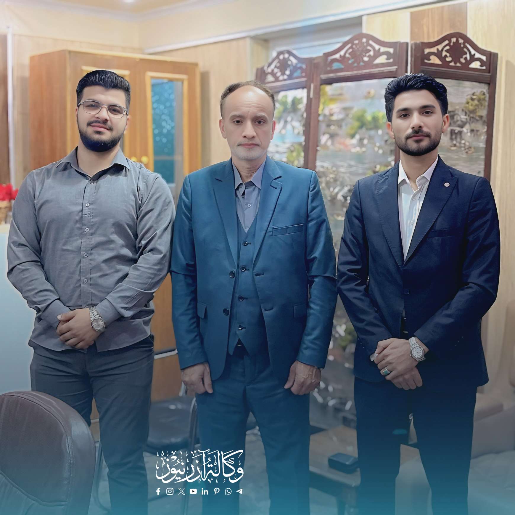 مدير إتصالات كربلاء يستقبل وفد وكالة آزر لبحث آفاق التعاون الإعلامي والتقني