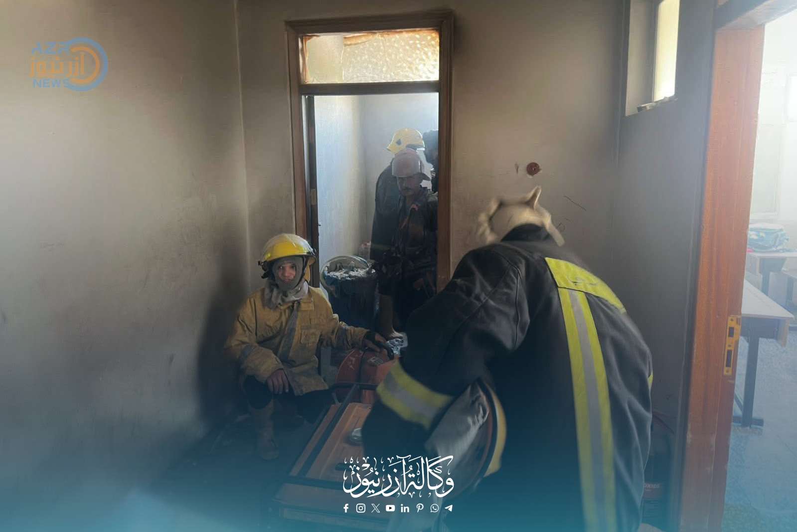 السيطرة على حريق مدرسة في النجف خلال وقت قياسي دون خسائر بشرية