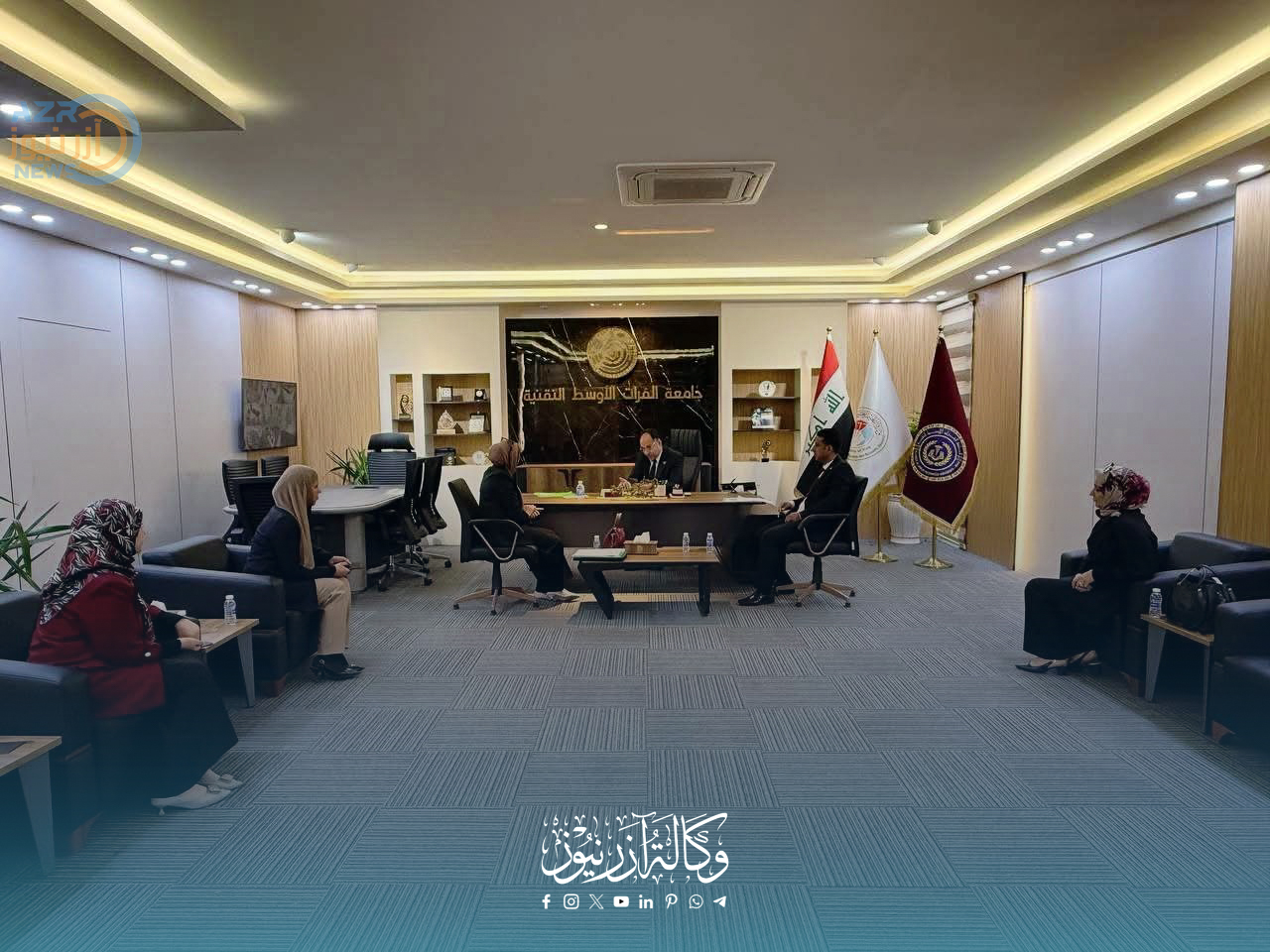 اللجنة الوزارية تزور جامعة الفرات الأوسط التقنية وتثني على مستوى الخدمات في شعبة شؤون المواطنين